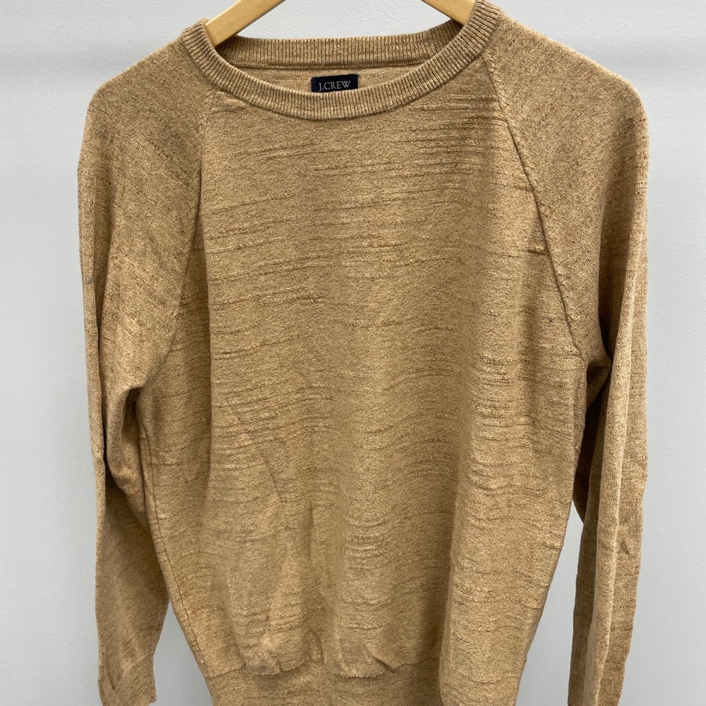 J. Crew lightweight sweater in camel